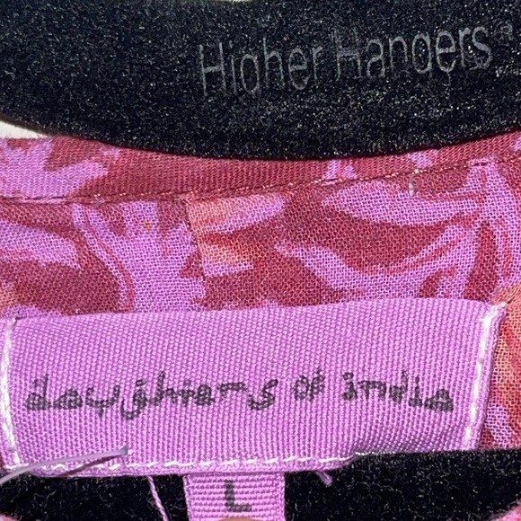 Daughters of India Floral Midi Dress in Pink and Brown - Picture 9 of 10